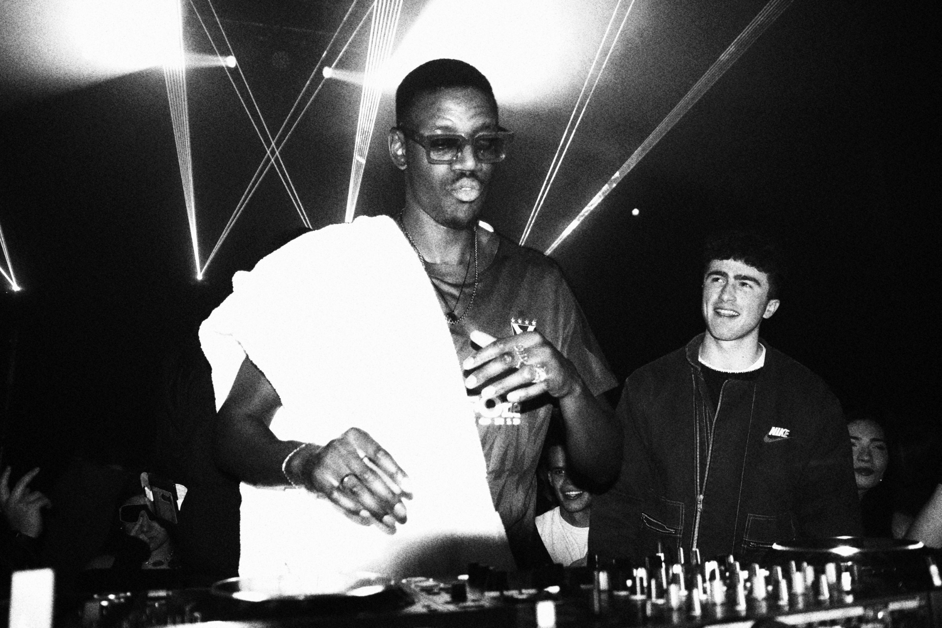TrafficUK — DJ booth, black and white